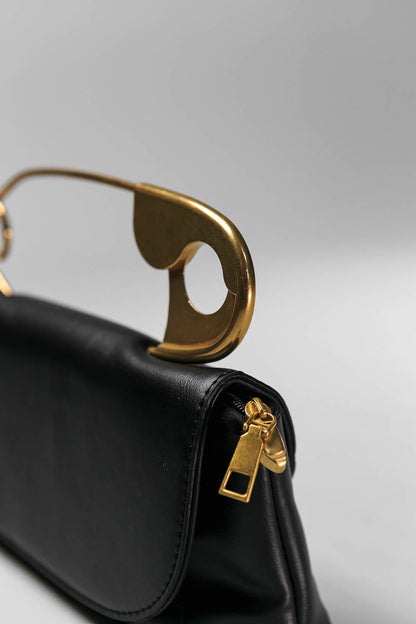 Pinnacle | Borsa Nera con Tracolla Dorata Staccabile 3