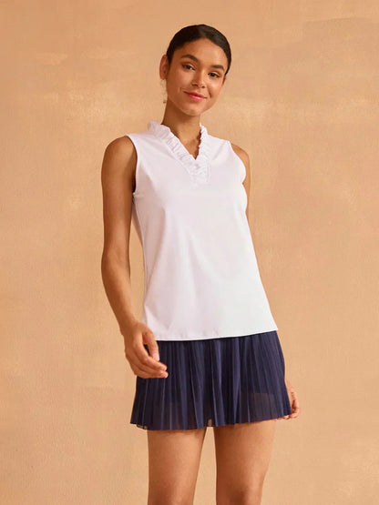 Piuma Canotta Elegante con Scollo a V | Canotta Donna Estiva 7