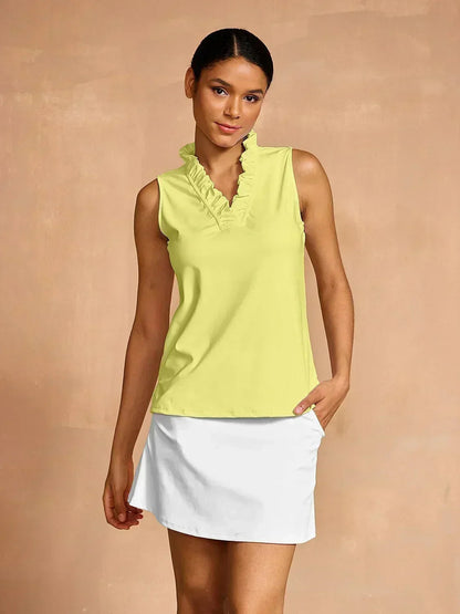 Piuma Canotta Elegante con Scollo a V | Canotta Donna Estiva 9