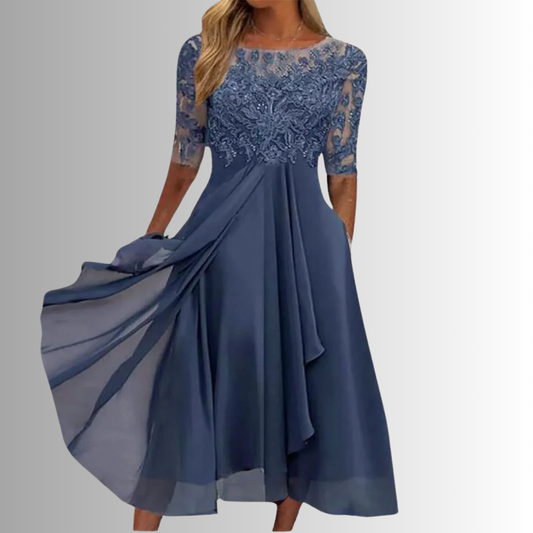 Raffinato Rhonda | Abito Cerimonia Donna in Pizzo Elegante 0