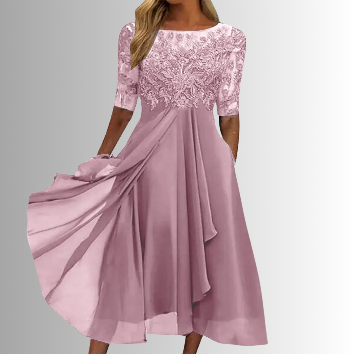 Raffinato Rhonda | Abito Cerimonia Donna in Pizzo Elegante 1