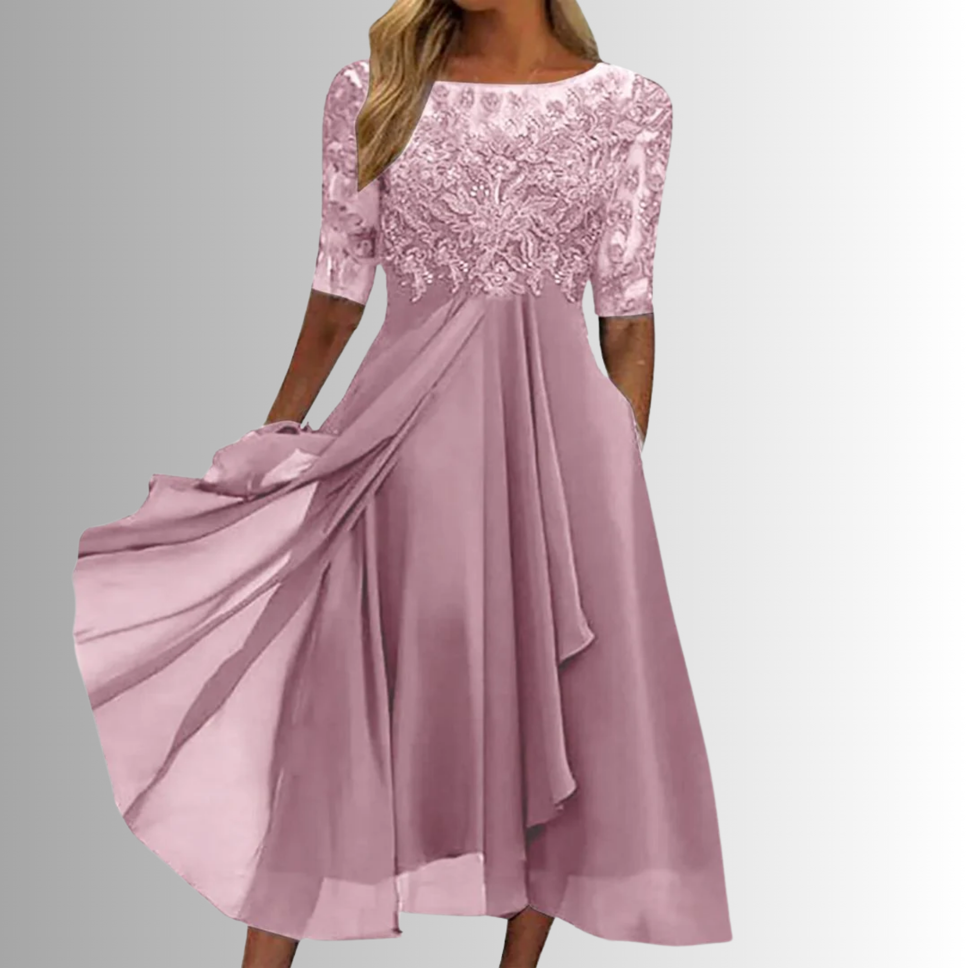 Raffinato Rhonda | Abito Cerimonia Donna in Pizzo Elegante 1