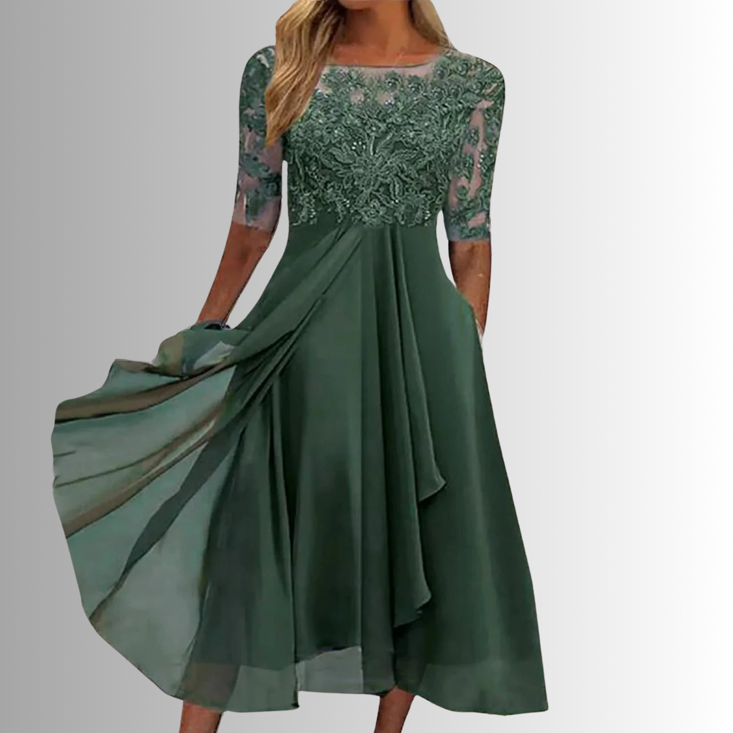 Raffinato Rhonda | Abito Cerimonia Donna in Pizzo Elegante 3