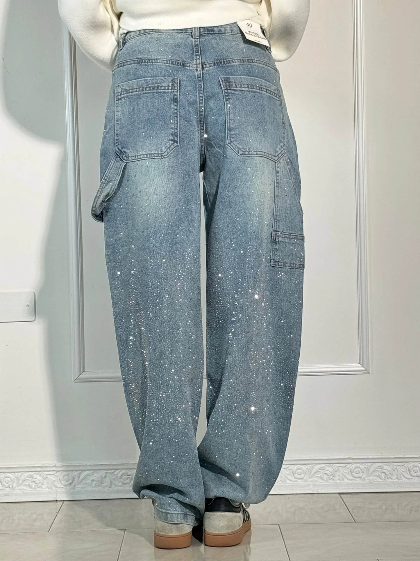 Sabrina | Jeans Balloon Larghe con Dettagli Brillanti 5
