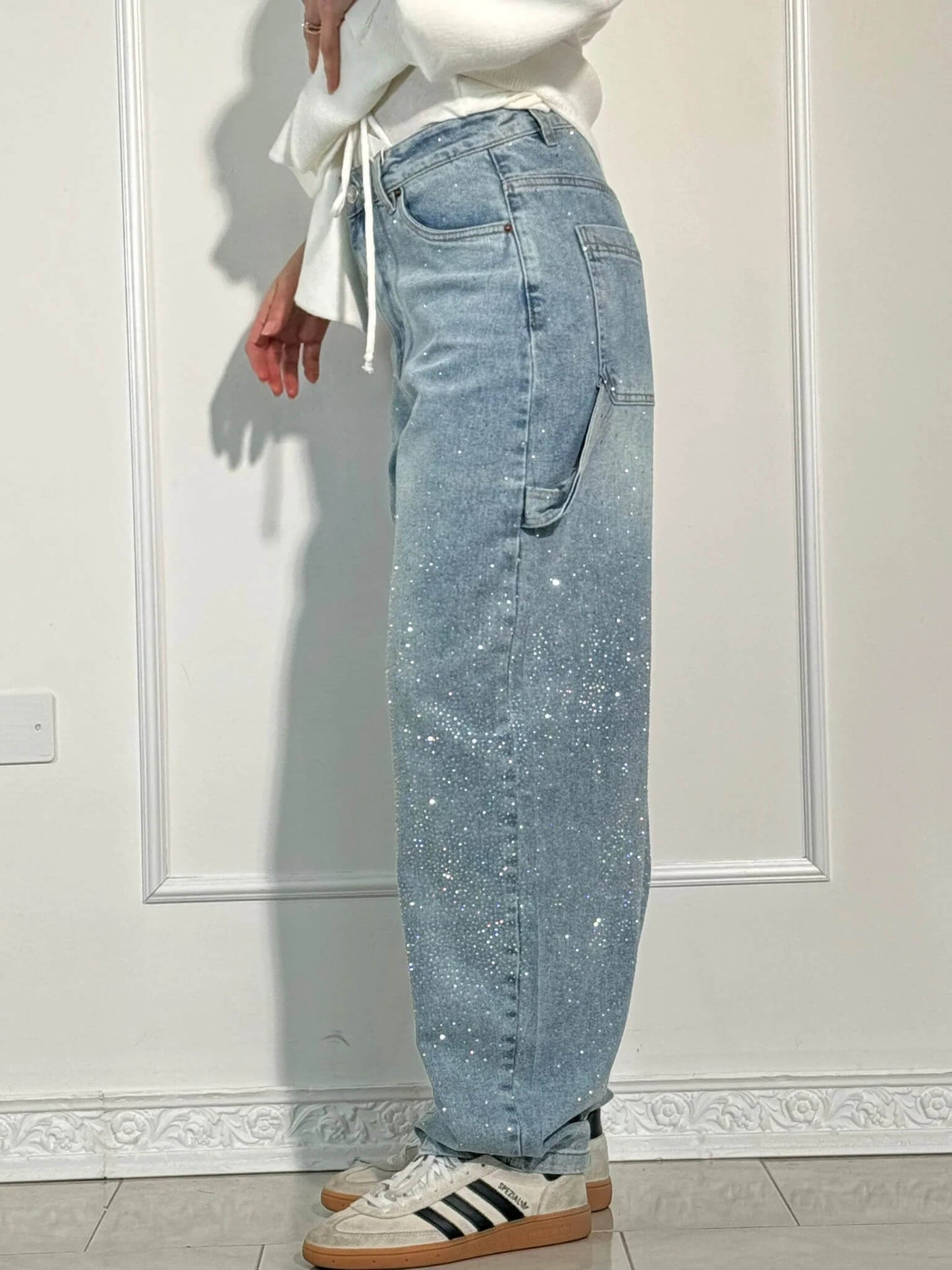 Sabrina | Jeans Balloon Larghe con Dettagli Brillanti 6