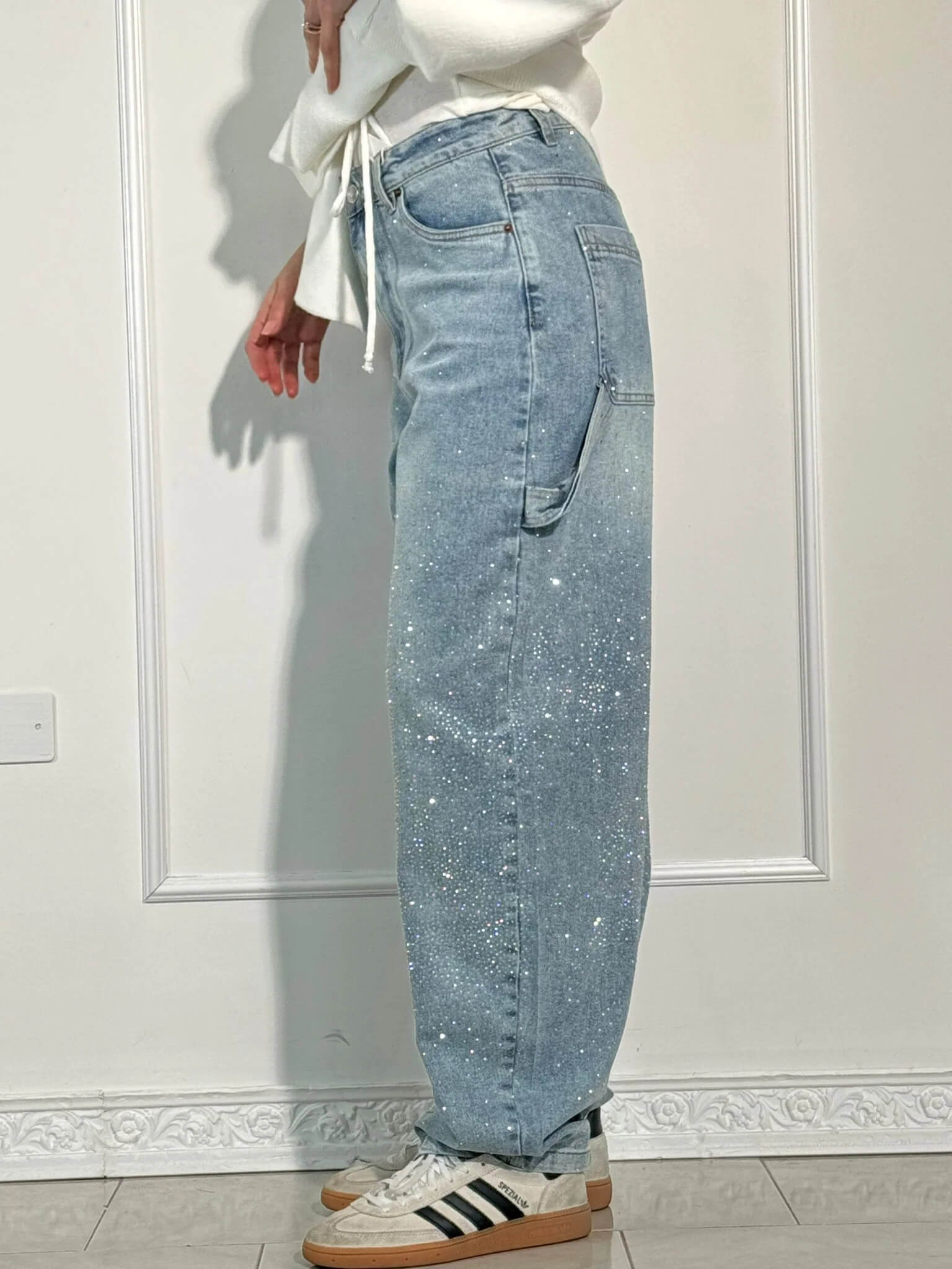 Sabrina | Jeans Balloon Larghe con Dettagli Brillanti 6