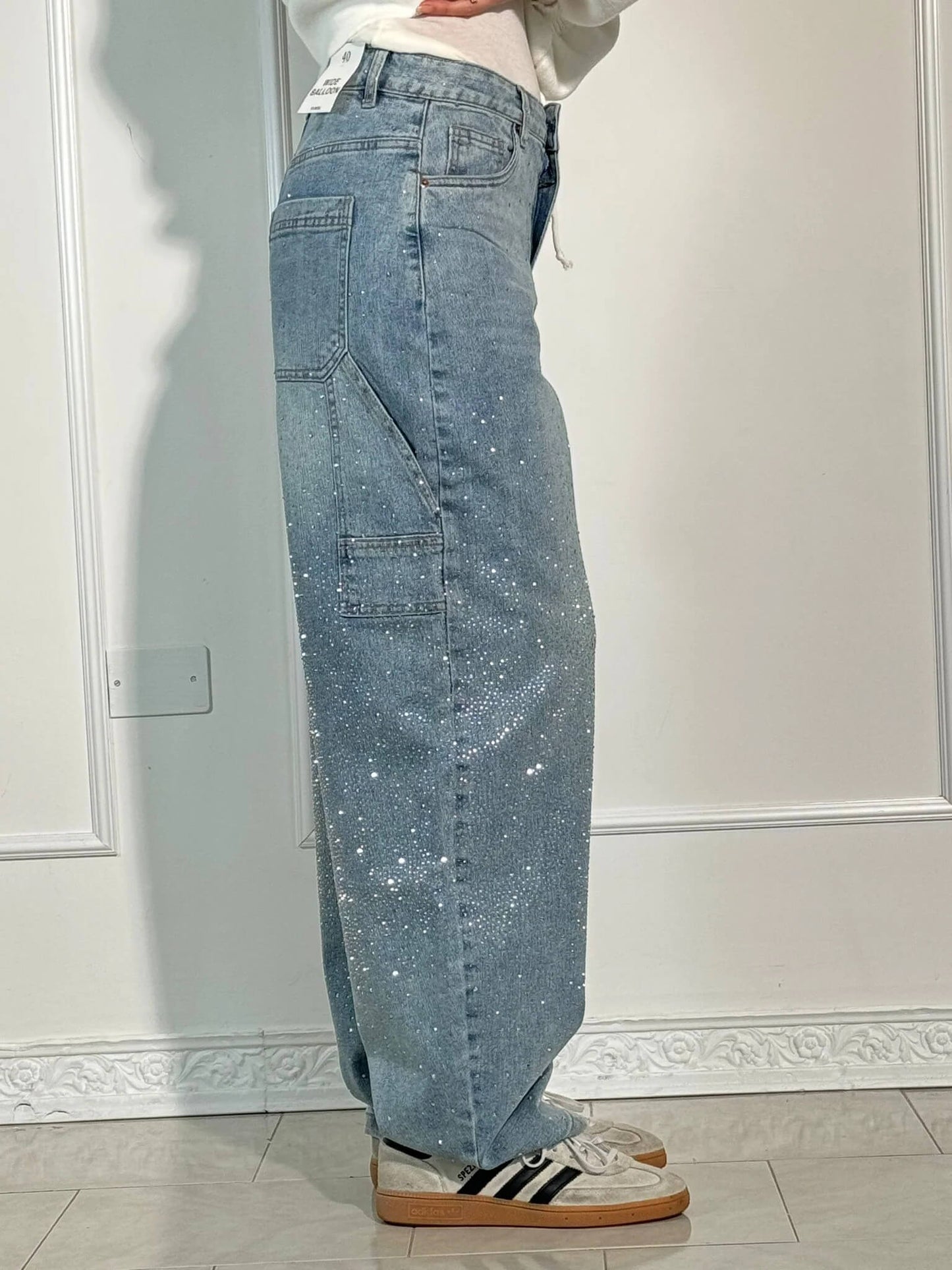 Sabrina | Jeans Balloon Larghe con Dettagli Brillanti 7