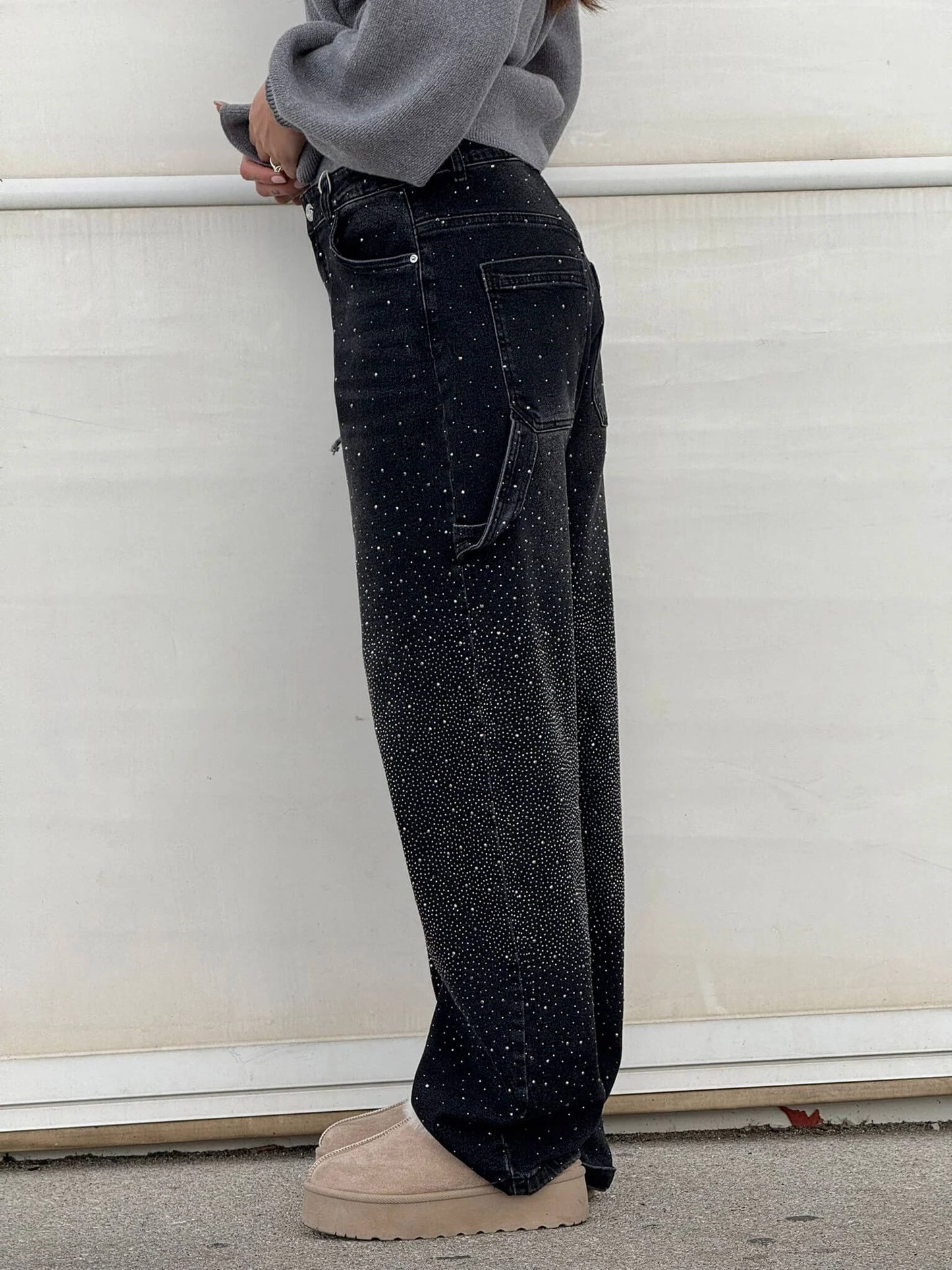 Sabrina | Jeans Balloon Larghe con Dettagli Brillanti 8