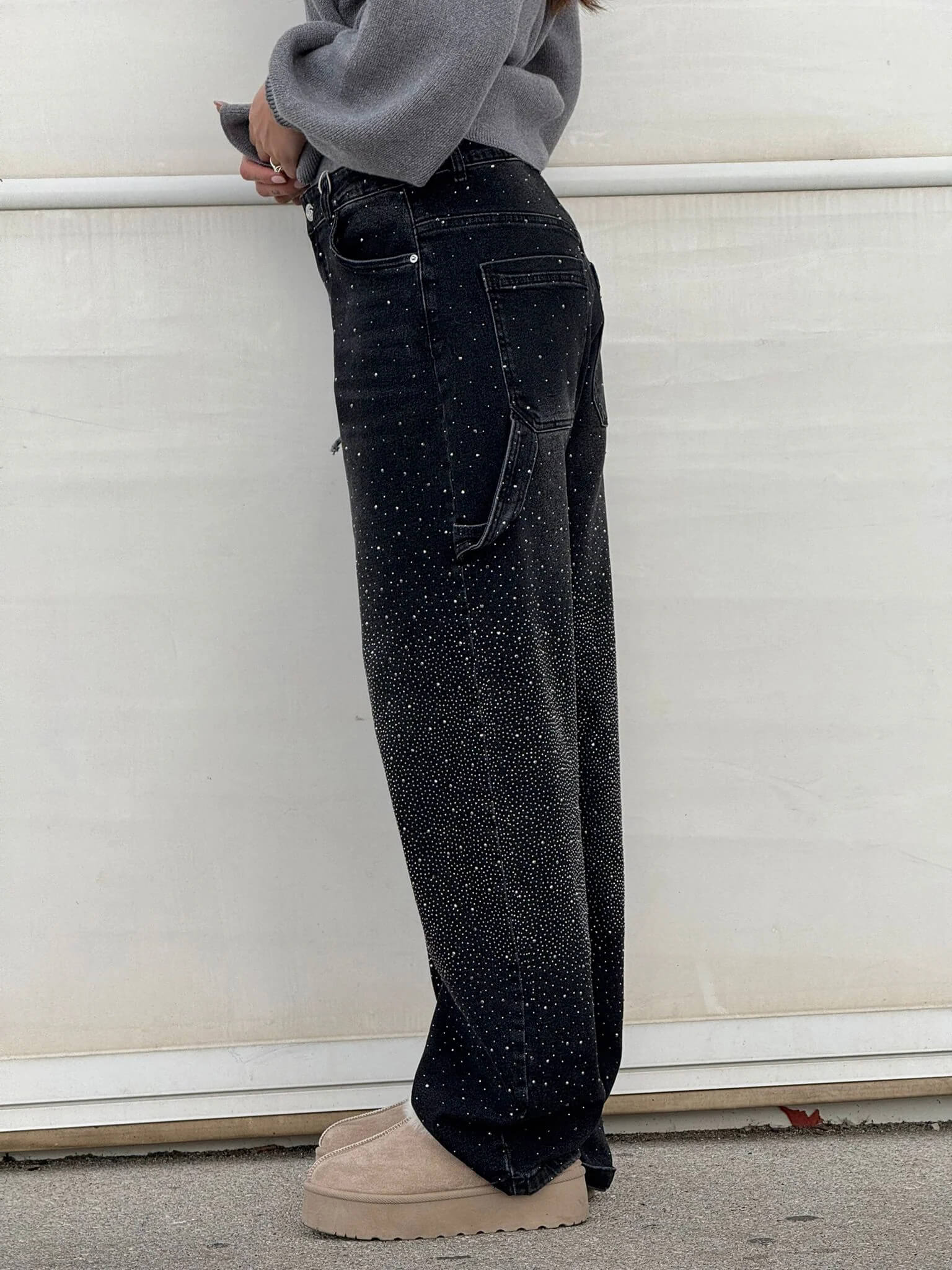 Sabrina | Jeans Balloon Larghe con Dettagli Brillanti 8