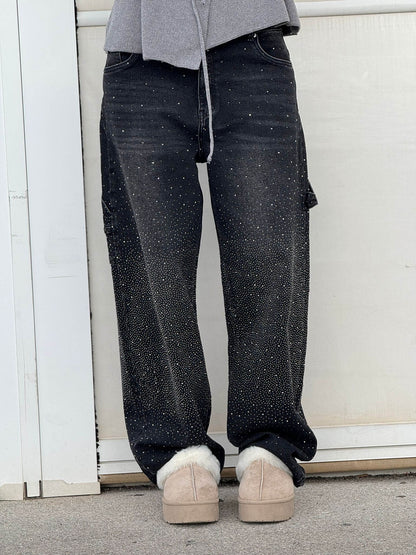 Sabrina | Jeans Balloon Larghe con Dettagli Brillanti 9