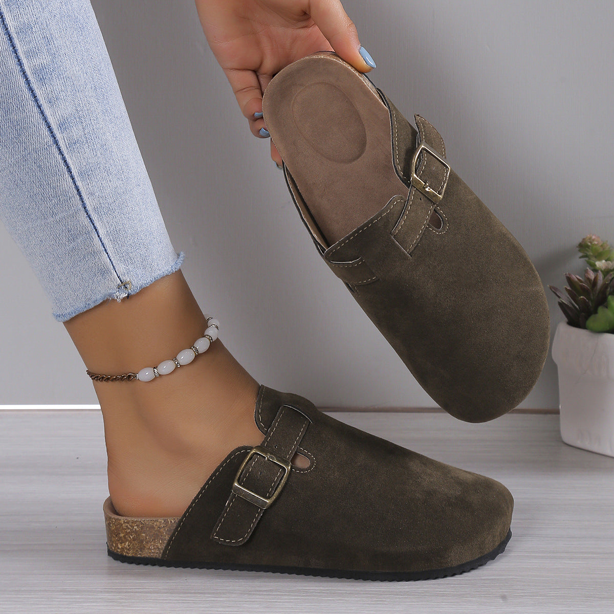 Sandali/ciabatte unisex in pelle di alta qualità 0