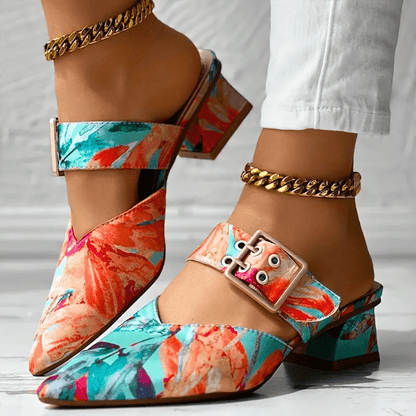 Scarpe con tacco da donna, design elegante e di tendenza, comode e raffinate, perfette per feste e occasioni speciali. 1