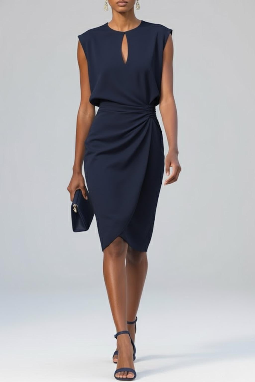 Sofisticato | Abito da Cocktail Donna Midi con Scollo a Goccia 1