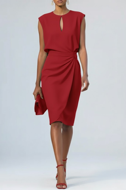 Sofisticato | Abito da Cocktail Donna Midi con Scollo a Goccia 5