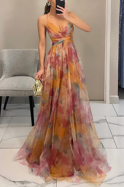 Soleil Elegante | Abito Donna Scollo a V con Gonna Fluida 3
