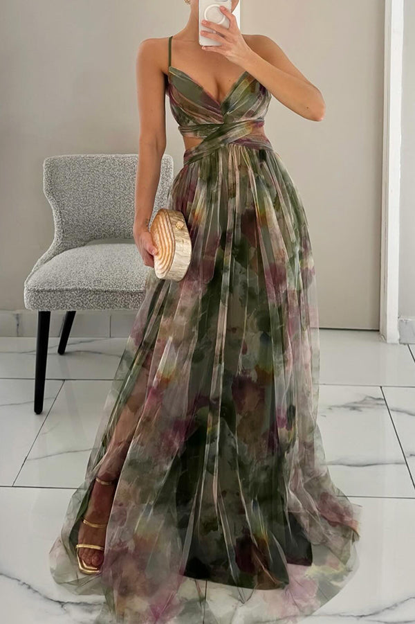 Soleil Elegante | Abito Donna Scollo a V con Gonna Fluida 7