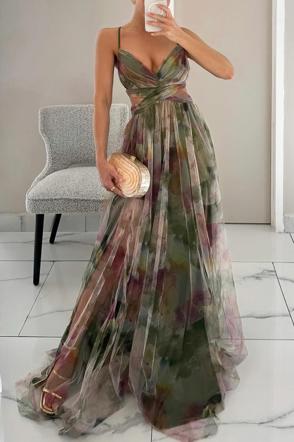 Soleil Elegante | Abito Donna Scollo a V con Gonna Fluida 8