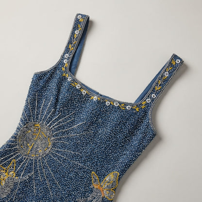 Soleil | Abito Cerimonia Donna Scintillante con Spacco Laterale 3