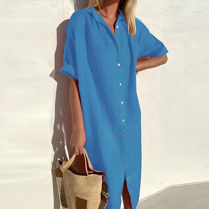 Soleil | Abito Chemisier Estivo Donna in Cotone Traspirante 3