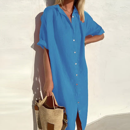 Soleil | Abito Chemisier Estivo Donna in Cotone Traspirante 3