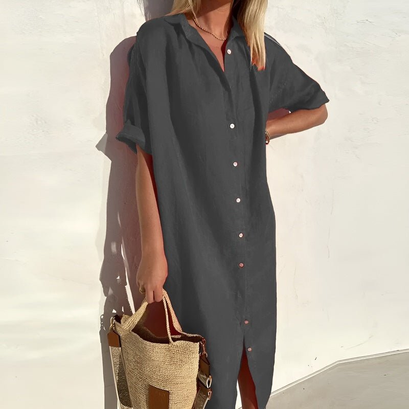 Soleil | Abito Chemisier Estivo Donna in Cotone Traspirante 4
