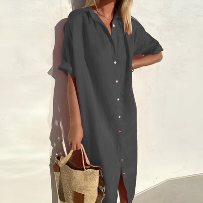 Soleil | Abito Chemisier Estivo Donna in Cotone Traspirante 4