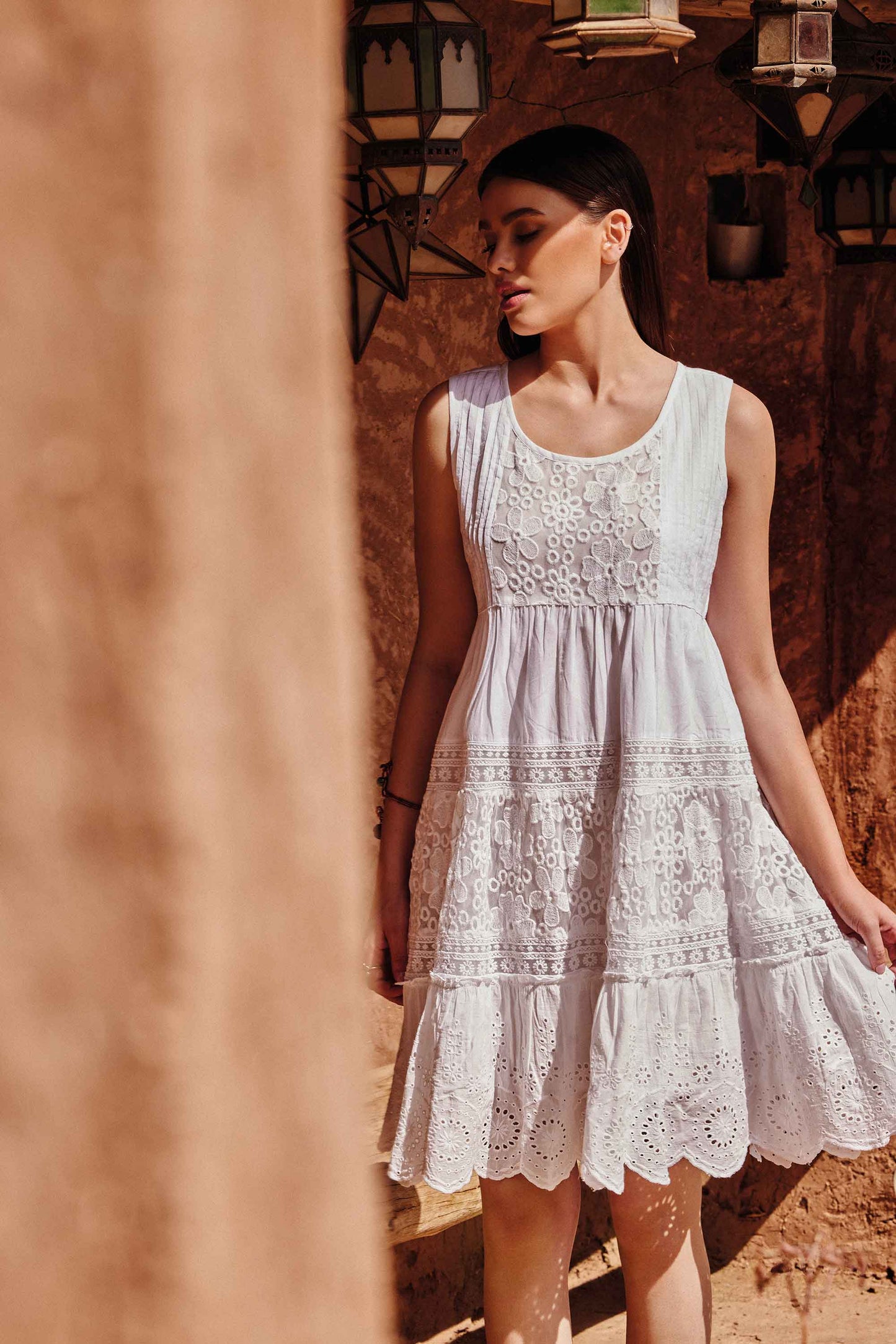 Soleil | Abito Elegante in Pizzo Sangallo per Cerimonia Donna 0