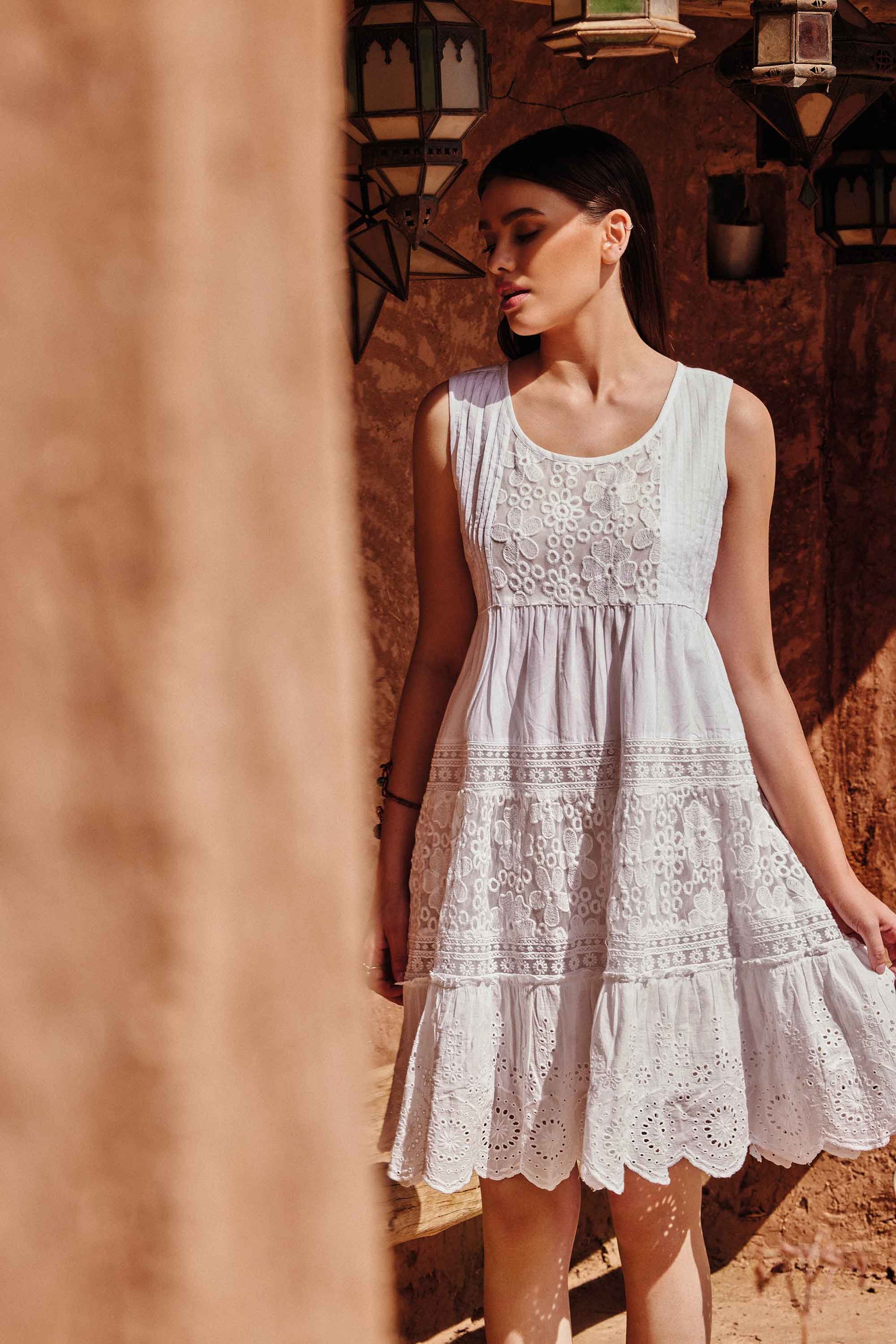 Soleil | Abito Elegante in Pizzo Sangallo per Cerimonia Donna 0