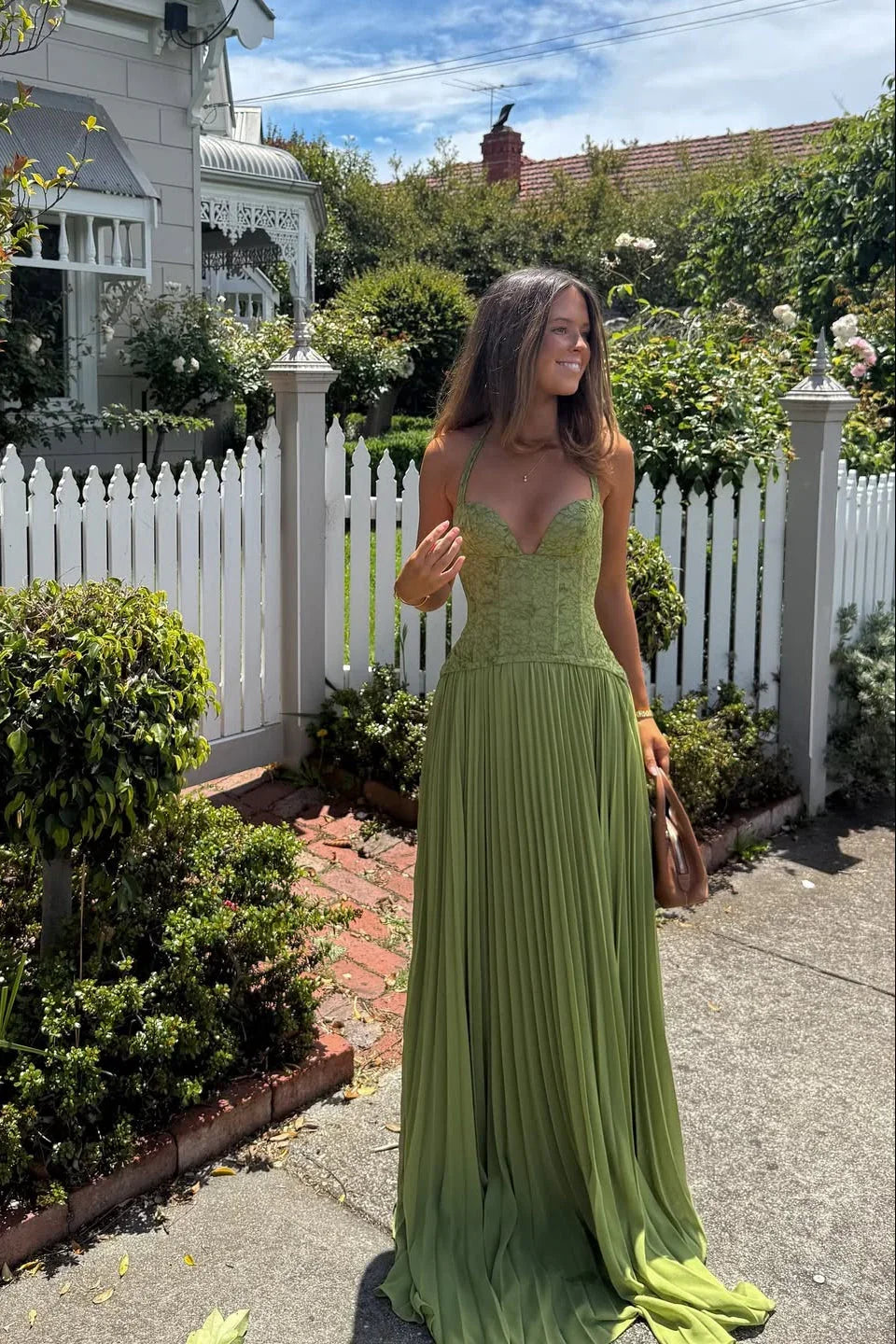Verde Elegante | Abito Lungo da Cerimonia per Donna 1