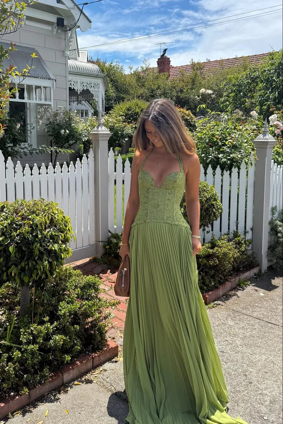 Verde Elegante | Abito Lungo da Cerimonia per Donna 2