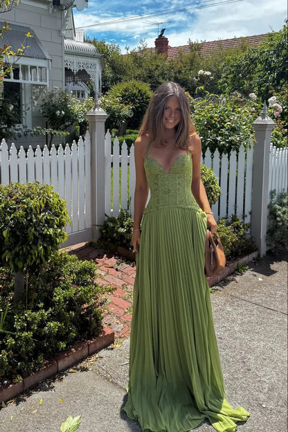 Verde Elegante | Abito Lungo da Cerimonia per Donna 3