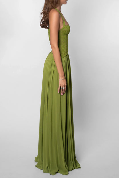 Verde Elegante | Abito Lungo da Cerimonia per Donna 6
