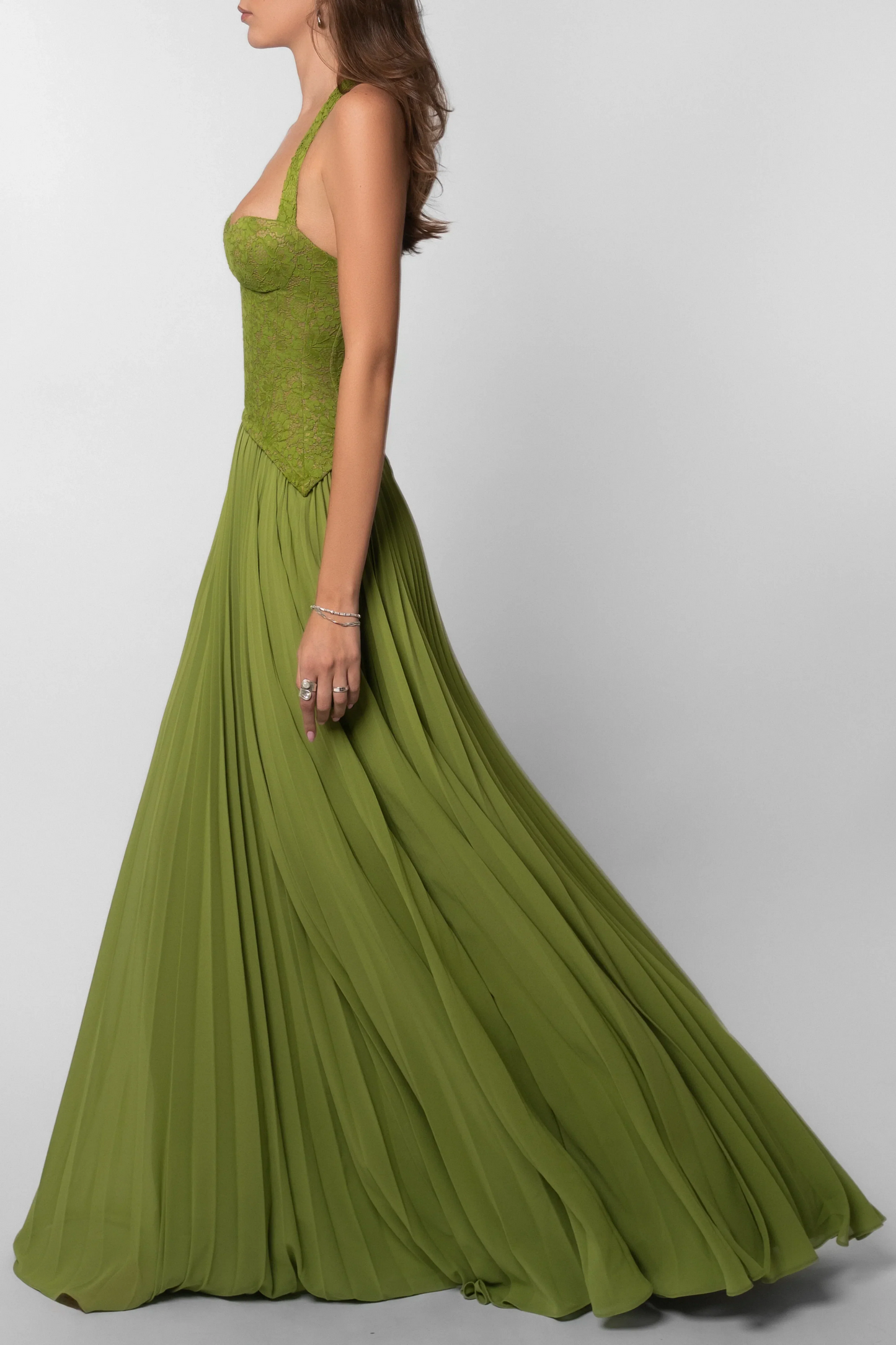 Verde Elegante | Abito Lungo da Cerimonia per Donna 8
