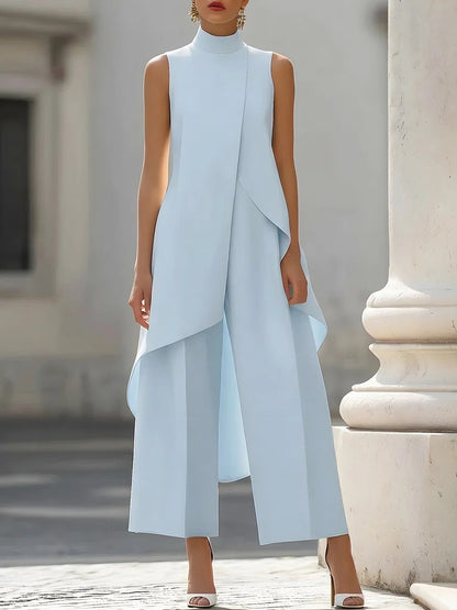 Avelisse | Completo Donna Asimmetrico con Pantaloni a Gamba Larga