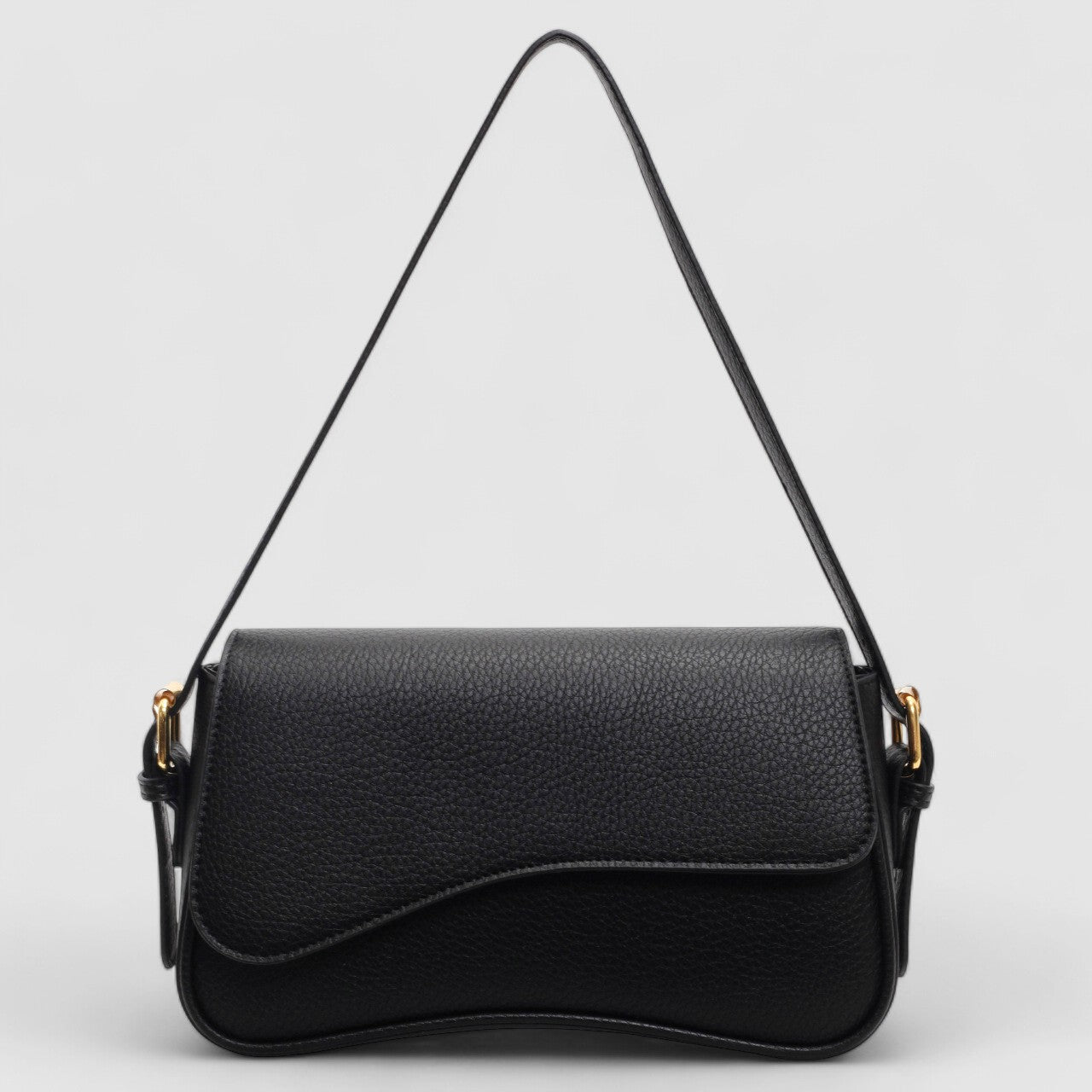 Zoëy | Elegante borsa a mano ondulata realizzata in pregiata pelle vegana 0