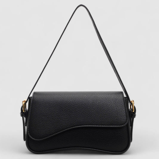 Zoëy | Elegante borsa a mano ondulata realizzata in pregiata pelle vegana 0