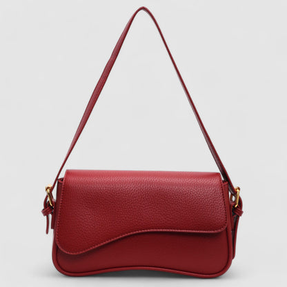 Zoëy | Elegante borsa a mano ondulata realizzata in pregiata pelle vegana 2
