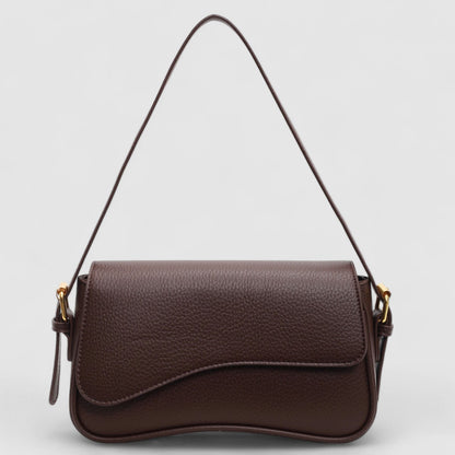 Zoëy | Elegante borsa a mano ondulata realizzata in pregiata pelle vegana 3